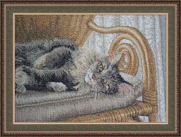 Лежащий кот Bucilla BCL- 43472, цена 2 082 руб. - интернет-магазин Мадам Брошкина