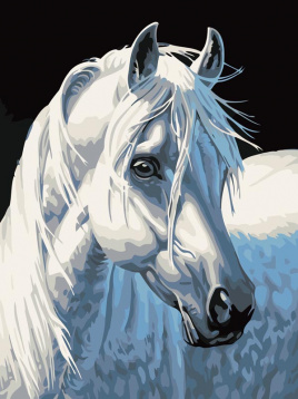 Белая лошадь Белоснежка 230-CE, цена 926 руб. - интернет-магазин Мадам Брошкина