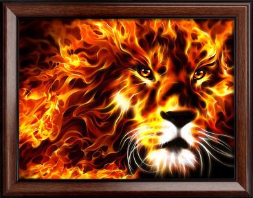Огненный лев Алмазная живопись 1851, цена 1 621 руб. - интернет-магазин Мадам Брошкина