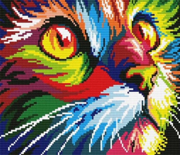 Радужный кот Цветной LE068, цена 2 194 руб. - интернет-магазин Мадам Брошкина
