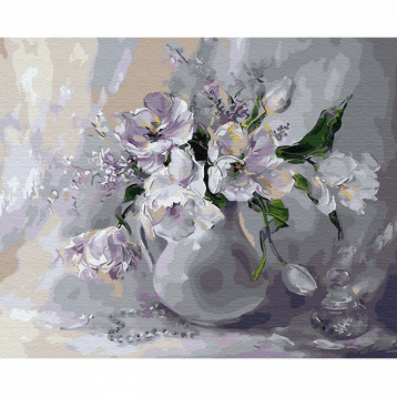 Белые тюльпаны Molly KK0765, цена 1 436 руб. - интернет-магазин Мадам Брошкина
