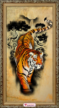 Пергамент с тигром Алмазная живопись АЖ.4124, цена 2 158 руб. - интернет-магазин Мадам Брошкина
