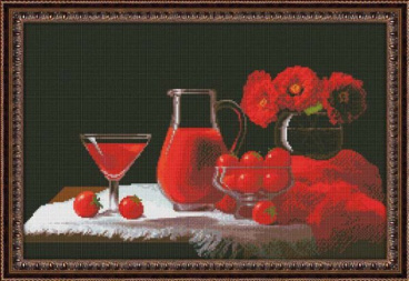 Красный натюрморт Юнона 0115, цена 1 150 руб. - интернет-магазин Мадам Брошкина