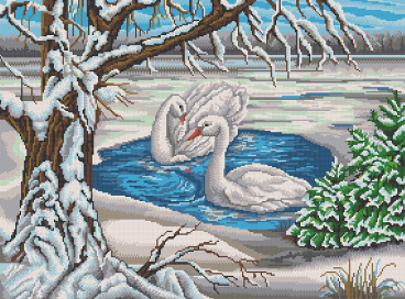 Лебеди на пруду Конёк 7817, цена 923 руб. - интернет-магазин Мадам Брошкина