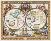Старая карта мира Janlynn 015-0223