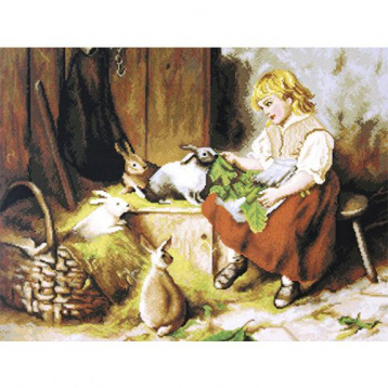 Кормление кроликов Гобелен Классик 7718694, цена 4 945 руб. - интернет-магазин Мадам Брошкина