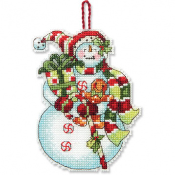 Снеговик со сладостями Dimensions 70-08915, цена 755 руб. - интернет-магазин Мадам Брошкина