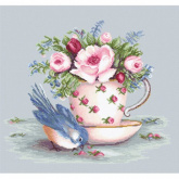 Птичка и чашка чая Luca-s BA2324