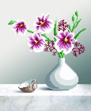 Цветы в вазе М.П. Студия Г-044, цена 257 руб. - интернет-магазин Мадам Брошкина
