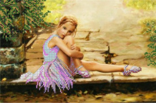БИСЕРОМ арт.S-031 Юная балерина Картины Бисером НЫ