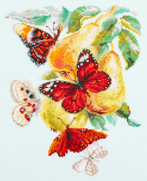 Бабочки на груше Чудесная Игла 130-051, цена 398 руб. - интернет-магазин Мадам Брошкина