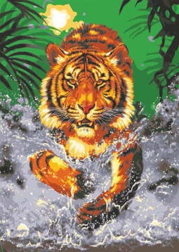Тигр в воде Grafitec 12.983, цена €19 - интернет-магазин Мадам Брошкина