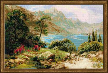 Горное озеро Риолис 1397, цена 2 543 руб. - интернет-магазин Мадам Брошкина