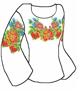 Набор для вышивания женской рубашки Каролинка КБСН ХБ05, цена 1 342 руб. - интернет-магазин Мадам Брошкина