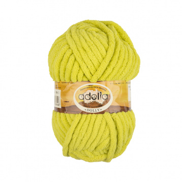Пряжа Аделия Dolly цв.30 желто-зеленый Adelia 48614627352, цена 2 895 руб. - интернет-магазин Мадам Брошкина