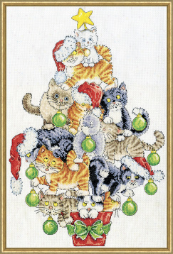 Рождественская елка из кошек Design Works 3419, цена $46 - интернет-магазин Мадам Брошкина