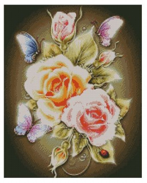 Розы Алмазная вышивка СК-638(П), цена 1 843 руб. - интернет-магазин Мадам Брошкина