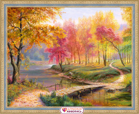 Осень в старом парке Алмазная живопись АЖ.1822