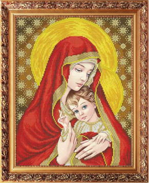 Богородица с младенцем в золоте Славяночка ААМА-303, цена 249 руб. - интернет-магазин Мадам Брошкина