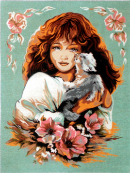 Девушка с кошкой Soulos D.562, цена 1 646 руб. - интернет-магазин Мадам Брошкина