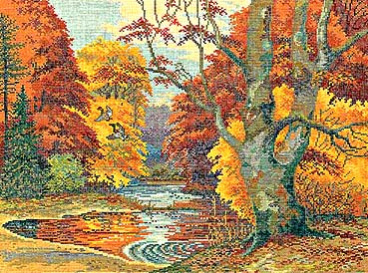 "Золотая осень" (Лесное озеро) Eva Rosenstand 12-496, цена €124 - интернет-магазин Мадам Брошкина