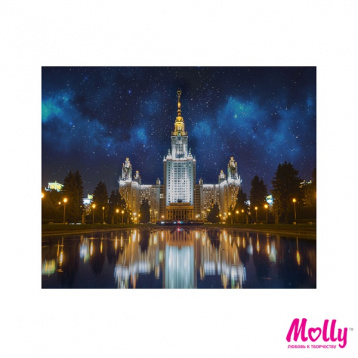 Московский университет ночью Molly GX5254, цена 850 руб. - интернет-магазин Мадам Брошкина