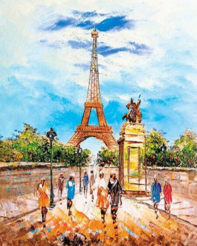 Прогулка по Парижу Цветной LG281, цена 2 408 руб. - интернет-магазин Мадам Брошкина