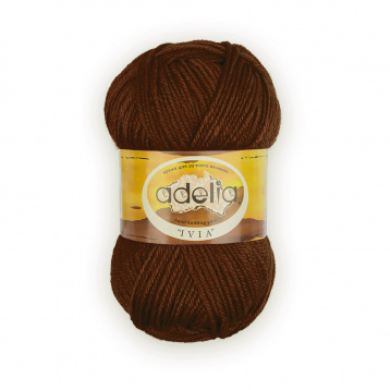Пряжа Аделия Ivia цв.442 коричневый Adelia 24770537602, цена 1 159 руб. - интернет-магазин Мадам Брошкина
