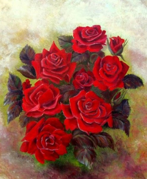 Красные розы Империя бисера ИБ-119, цена 5 055 руб. - интернет-магазин Мадам Брошкина