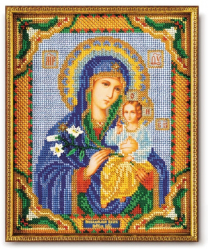 Богородица Неувядаемый цвет Кроше В-171, цена 1 405 руб. - интернет-магазин Мадам Брошкина