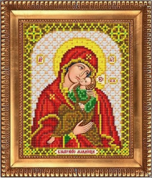 Пресвятая Богородица Взыграние младенца Благовест И-5027, цена 108 руб. - интернет-магазин Мадам Брошкина