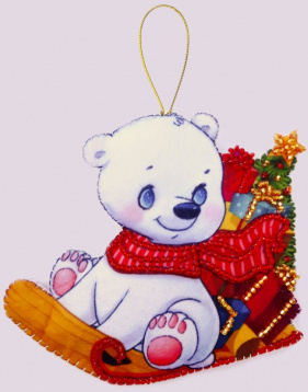 Белый медвежонок Butterfly F139, цена 304 руб. - интернет-магазин Мадам Брошкина