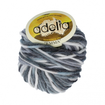 Пряжа Аделия Emma цв.09 т.серый-св.серый Adelia 1252563972, цена 3 245 руб. - интернет-магазин Мадам Брошкина