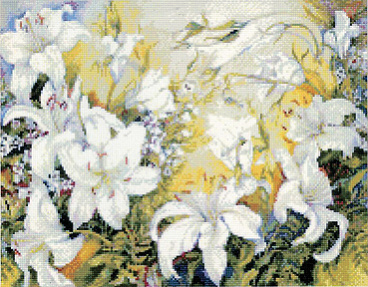Белые лилии  Kustom Krafts 99617, цена $45 - интернет-магазин Мадам Брошкина