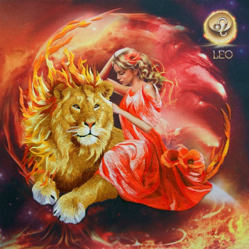 «Лев» - знак зодиака Рисуем иглой N-0049, цена 1 706 руб. - интернет-магазин Мадам Брошкина