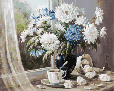 Хризантемы-цветы запоздалые Белоснежка 147-АВ, цена 1 188 руб. - интернет-магазин Мадам Брошкина
