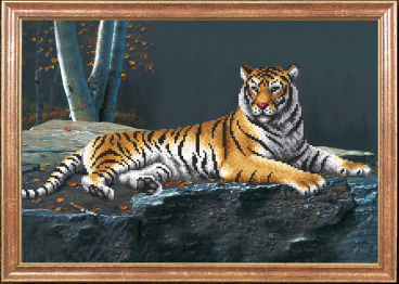 Ночной тигр Магия канвы КС-048, цена 472 руб. - интернет-магазин Мадам Брошкина