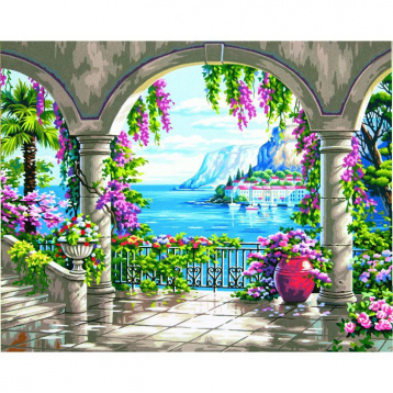 Цветочный дворик Dimensions 73-91452, цена 2 204 руб. - интернет-магазин Мадам Брошкина