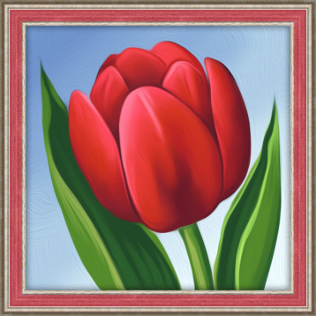 Красный тюльпан Алмазная живопись АЖ.1634, цена 565 руб. - интернет-магазин Мадам Брошкина