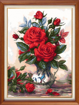 Красные розы Гобелен Классик 7710962, цена 4 385 руб. - интернет-магазин Мадам Брошкина