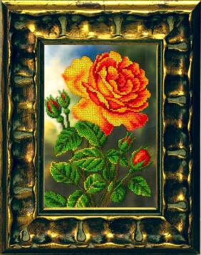 Цветущая роза Вышиваем бисером В110, цена 1 223 руб. - интернет-магазин Мадам Брошкина