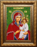 Тихвинская икона Божией Матери Вышиваем бисером L147