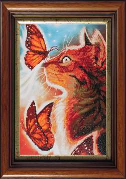 Кошка с бабочками Колор кит  10013, цена 1 869 руб. - интернет-магазин Мадам Брошкина