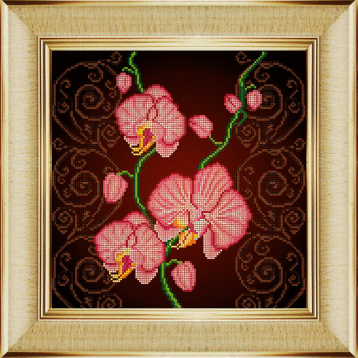 Орхидея розовая Божья коровка БК.0029, цена 301 руб. - интернет-магазин Мадам Брошкина