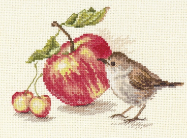 Птичка и яблоко Алиса 5-22, цена 442 руб. - интернет-магазин Мадам Брошкина