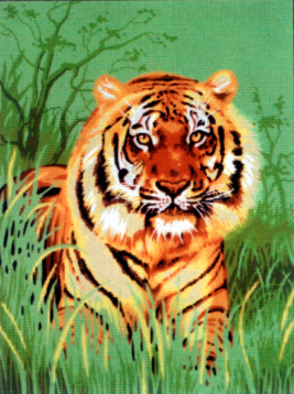 Тигр в траве Soulos E.305, цена 1 336 руб. - интернет-магазин Мадам Брошкина