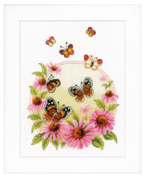Эхинацея и бабочки Vervaco PN-0021838, цена 2 848 руб. - интернет-магазин Мадам Брошкина