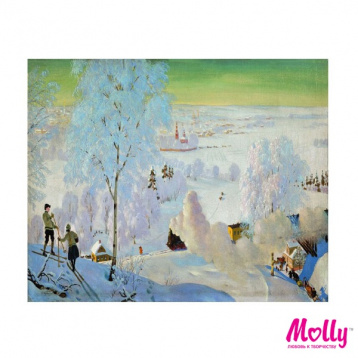 Кустодиев. Лыжники Molly KH0165, цена 881 руб. - интернет-магазин Мадам Брошкина