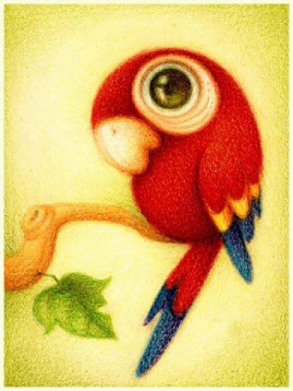 Красный попугай Алмазная живопись АЖ.360, цена 1 264 руб. - интернет-магазин Мадам Брошкина