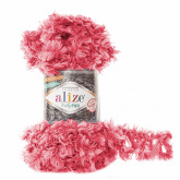 Пряжа Ализе Puffy Fur цв.6115 розовый Alize PUFFY.FUR.6115